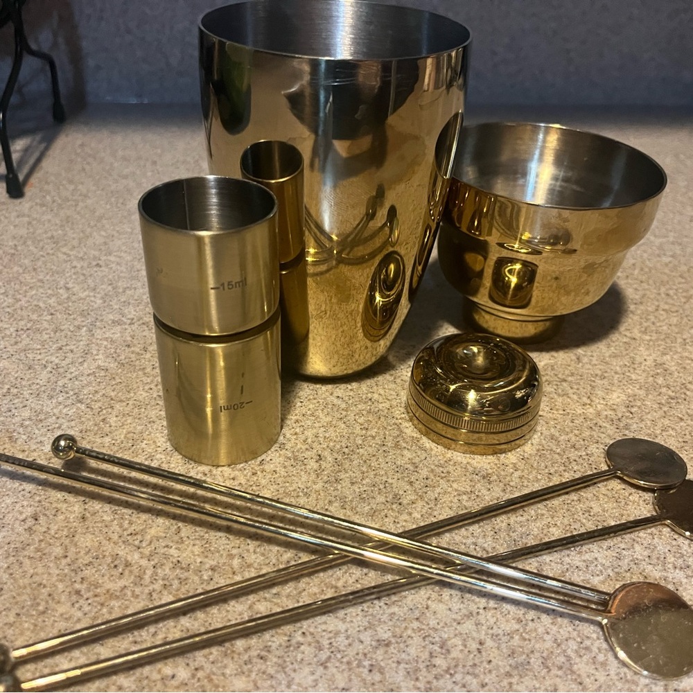 Gold Cocktail Shaker Set VISKI